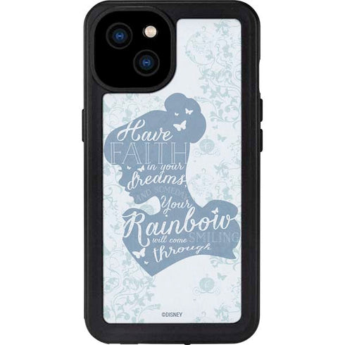Disney Cinderella Faith In Your Dreams Silhouette iPhone 15 Plus Waterproof Case
